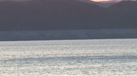 Dusk on Lake Mead Video stock 8646078