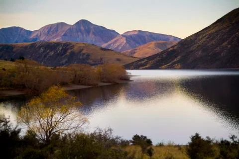Dusk lake Stock Photos