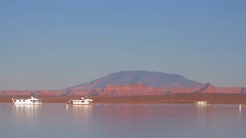 Dusk on Lake Powell Stock Footage 84072802