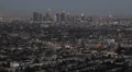 Dusk Light Aerial View Downtown Los Angeles Corporate Skyscraper Skyline LA USA HD Footage