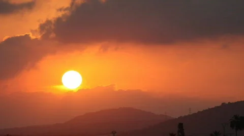 Dusk on the mountains Video stock 861128