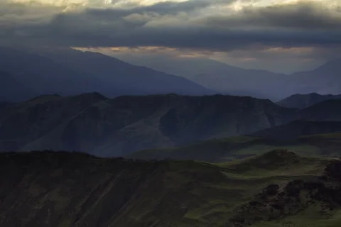 Dusk in the mountains. Stock Footage 50420164