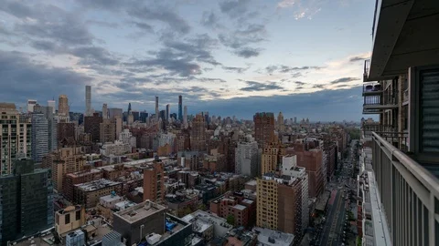 Dusk to Night Skyline Stock Footage 115092059