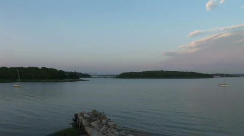 Dusk over Cape Cod Canal 動画素材 580724