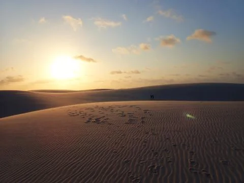 Dusk over the dunes Stock Photos