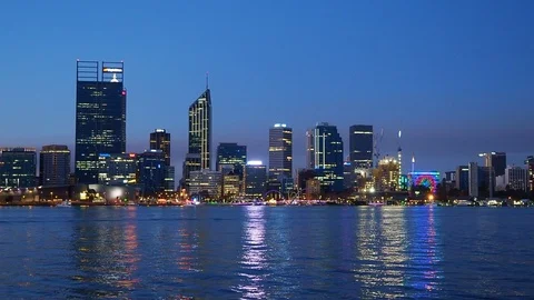 Dusk at Perth Stock Footage 89422532