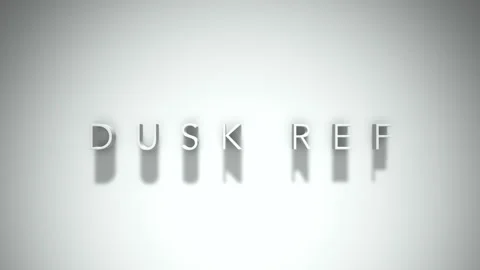 Dusk ref 3D title animation with shadows on a white background Stock Footage 297510331