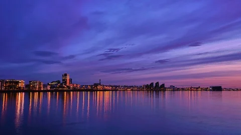Dusk in Reykjavik 動画素材 115501023