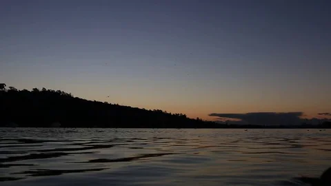 Dusk River Background shot Stockbeeldmateriaal 80014334