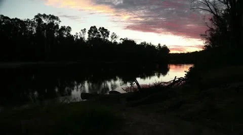 Dusk River HD Dolly 库存影片 12481748