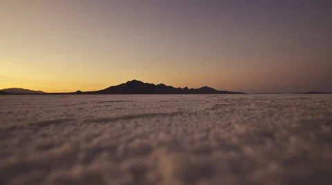 Dusk in the salt flats Stock Footage 60793858