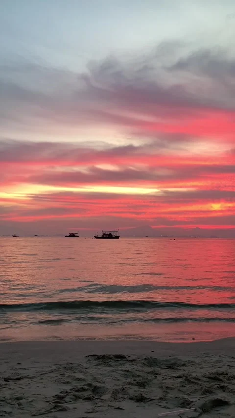 Dusk by the sea Stock Footage 316013691