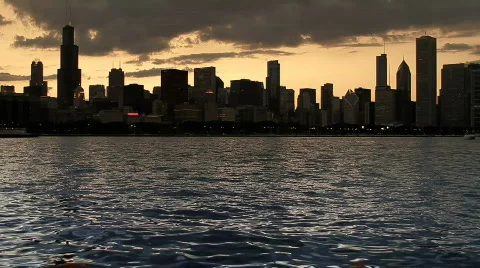 Dusk Skyline Stock Footage 744279