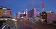 Dusk Special Lockdown Cityscape Of The Famous Strip Stock Footage