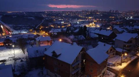 Dusk suburbs Foto stock