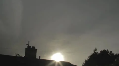 Dusk Sun and Clouds Stock Footage 8910191