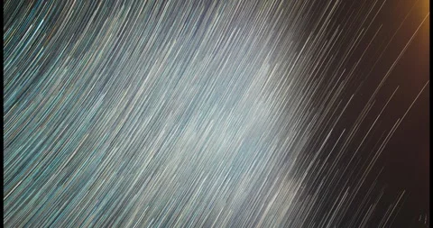From Dusk Till Dawn Time Lapse. Spin Of Unusual Amazing Stars Effect In Sky Stock Footage 281502905