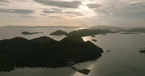 Dusk time in Coron. Palawan, Philippines. Stock Footage 265065783