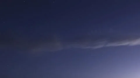 Dusk Time Lapse of Clouds and Stars Video stock 31875518
