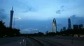 Dusk Time Lapse Shot of Guangzhou Skyline and Skyscrapers Landmarks Canton Tower HD Footage