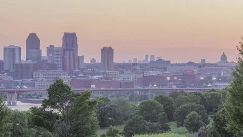 Dusk in the Twin Cities Stock Footage 81220275