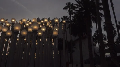 Dus￼￼k “Urban Light” L,A,C,M,A, Stock Footage 122402829