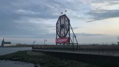 Colgate Clock, Jersey City, NJ, New York, Stock Video