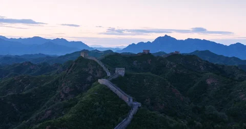 Dusk View, the Great Wall (Time-lapse) Stock Footage 132471781