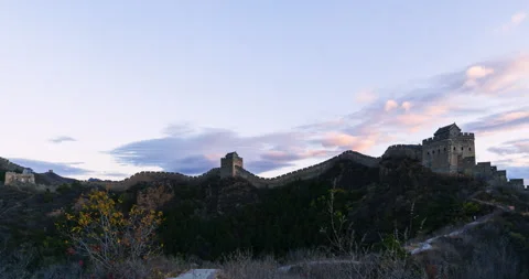 Dusk View, the Great Wall (Time-lapse) Stock Footage 132472258