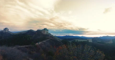 Dusk View, the Great Wall (Time-lapse) Stock Footage 132472313