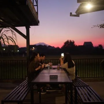 Dusk view Foto stock