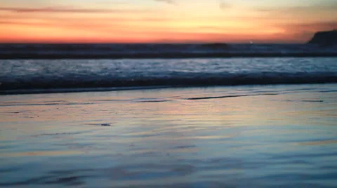 Dusk Waves Slow Motion 1  Coronado California Stock Footage 1000468