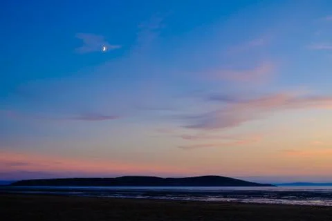 Dusk at Weston Super Mare Stock Photos