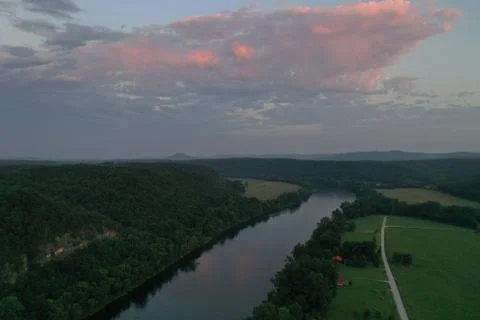 Dusk at White River Foto stock