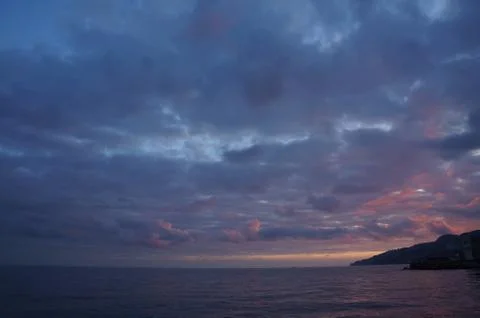 Dusk in Yalta Foto stock