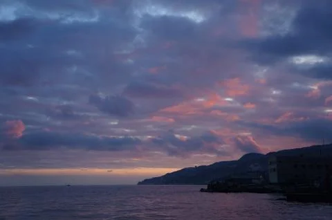 Dusk in Yalta Foto stock