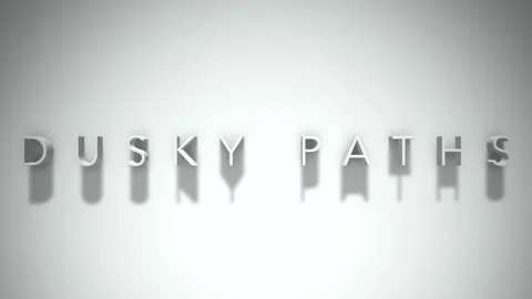 Dusky Paths 3D title animation with shadows on a white background Stock Footage 296724585