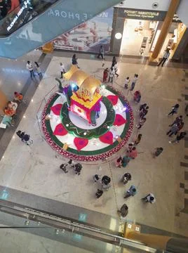 Dussehera Celebration at the Mall Stock Photos