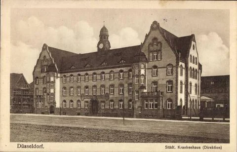 Düsseldorf am Rhein, Städtisches Krankenhaus, Direktion *** Düsseldorf am  Stock Photos