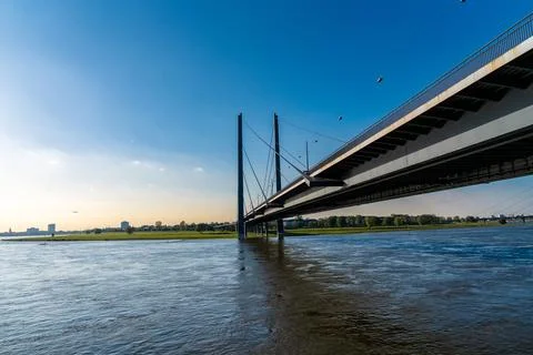 Dusseldorf bridge. Stock Photos