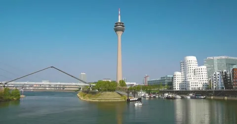 Düsseldorf City Stock Footage 307512256