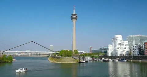 Düsseldorf City Stock Footage 307512577