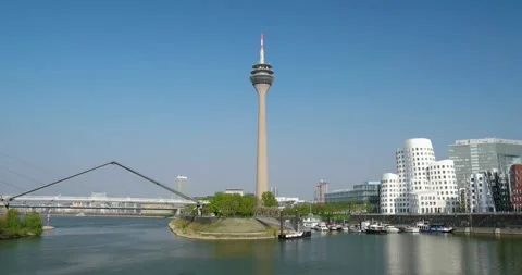 Düsseldorf City Stock Footage 307512758