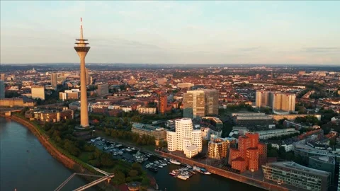 Düsseldorf City Stock Footage 307513092