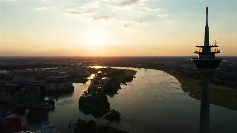 Düsseldorf City Stock Footage 307514215