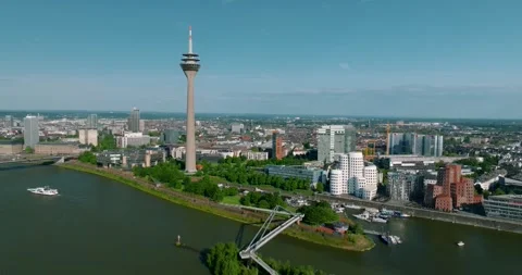 Düsseldorf City Stock Footage 307514269