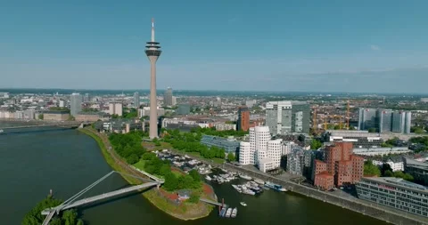 Düsseldorf City Stock Footage 307515045