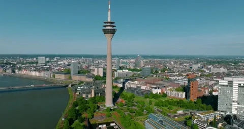 Düsseldorf City Stock Footage 307515932