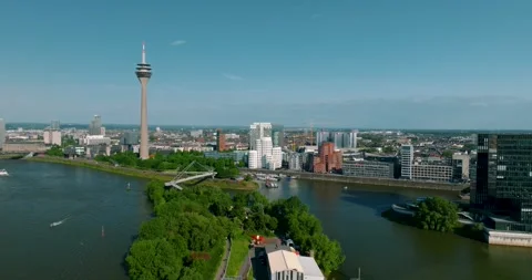 Düsseldorf City Stock Footage 307521277