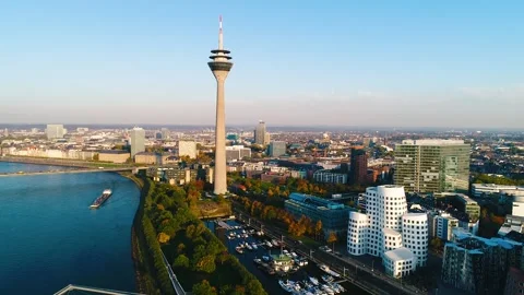 Düsseldorf City Stock Footage 307523433